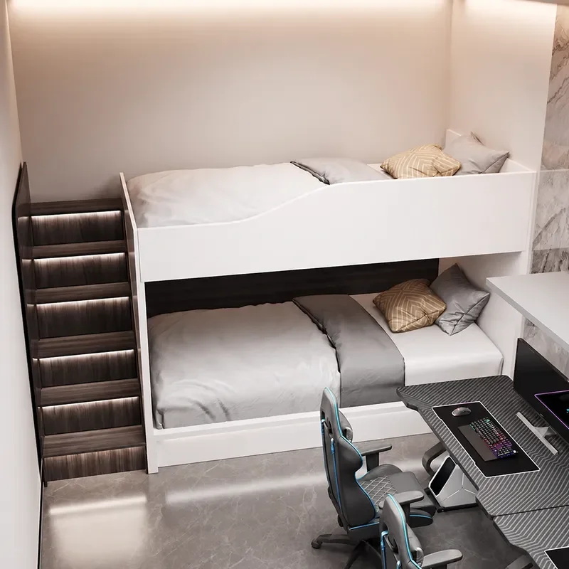 Double Bunk Bed Space Capsule Upper and Lower Beds for Dormitory Youth Hostel Apartment E-sports Hotel Universal High Low Bed