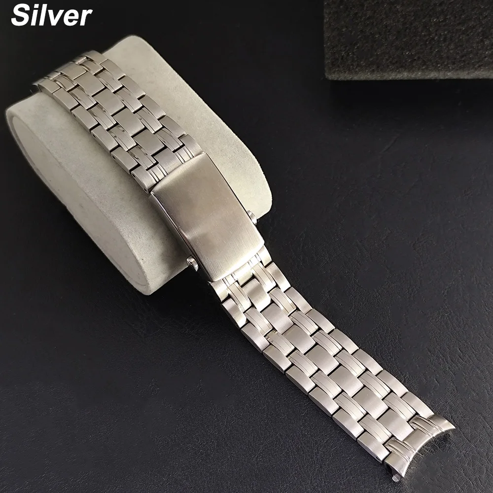 20mm Silver Rose Gold Stainless Steel Strap Suitable for NH35 Case Seahorse Series 300 Strap Case Connection End 20mm Strap