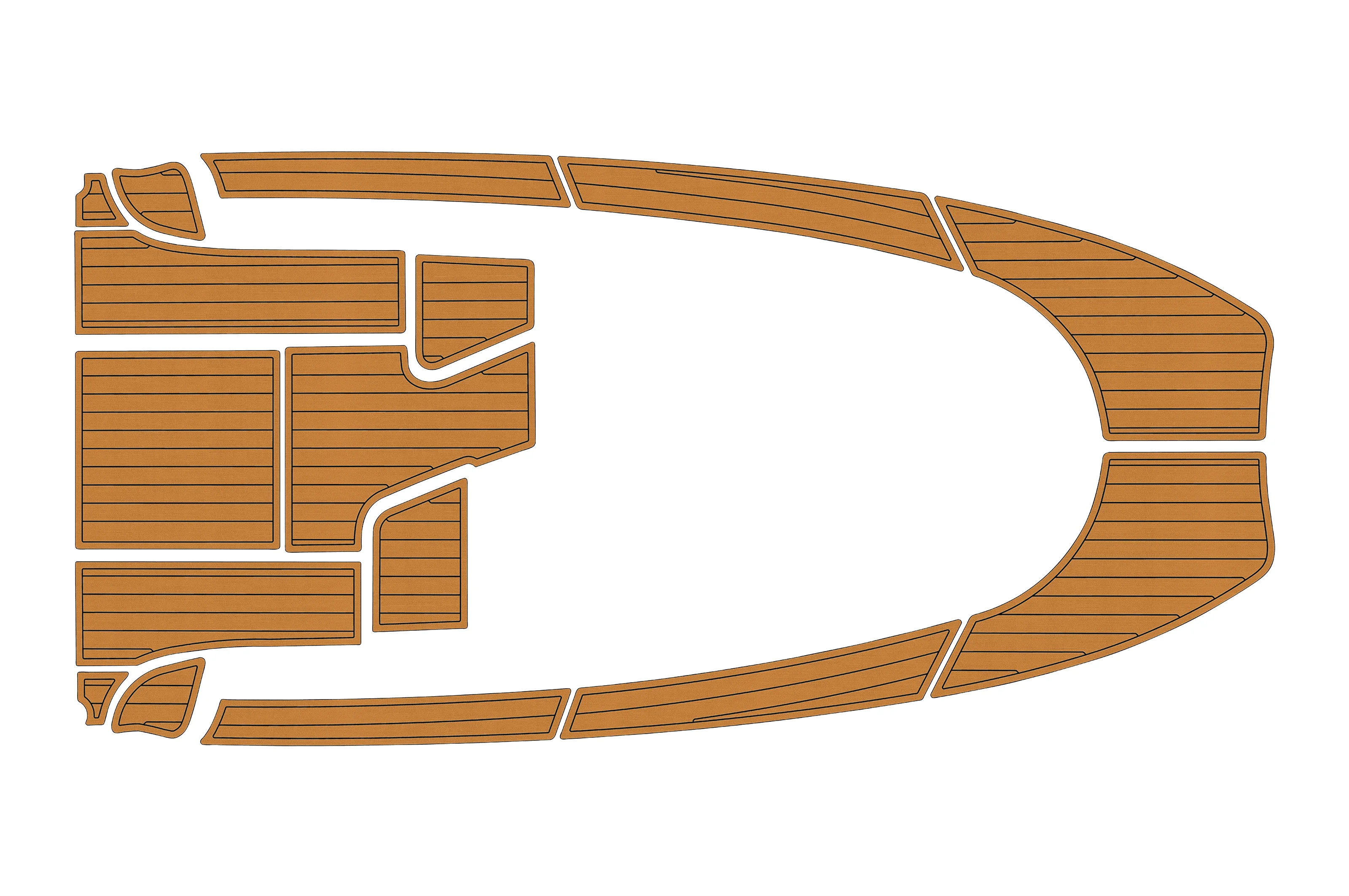 

2004-2009 Aquador 23 WA 1/4 дюйма, 6 мм, пена EVA, нескользящий морской коврик из тикового дерева, морской коврик, ковер из аква-погрей, морской пол