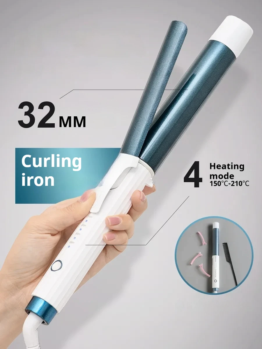 

32MM Electric Hair Curler for Women Curls Hair Styler Ceramic Coating Dual Hair Care Fast Heating Low Power Safe Styling Tool