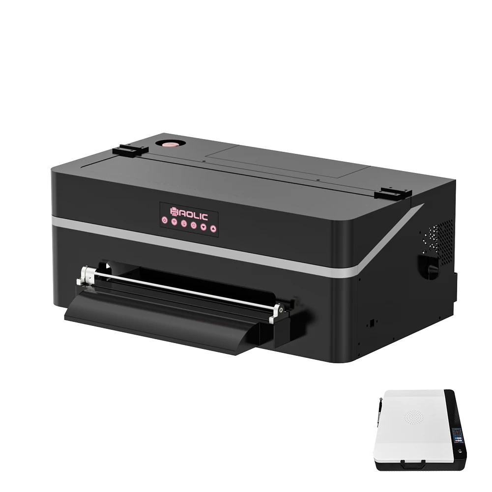 New Black XP600 DTF Printer Automatic Digital 13inch T-shirt Heat Transfer Machine Epson Compatible Multicolor Pink