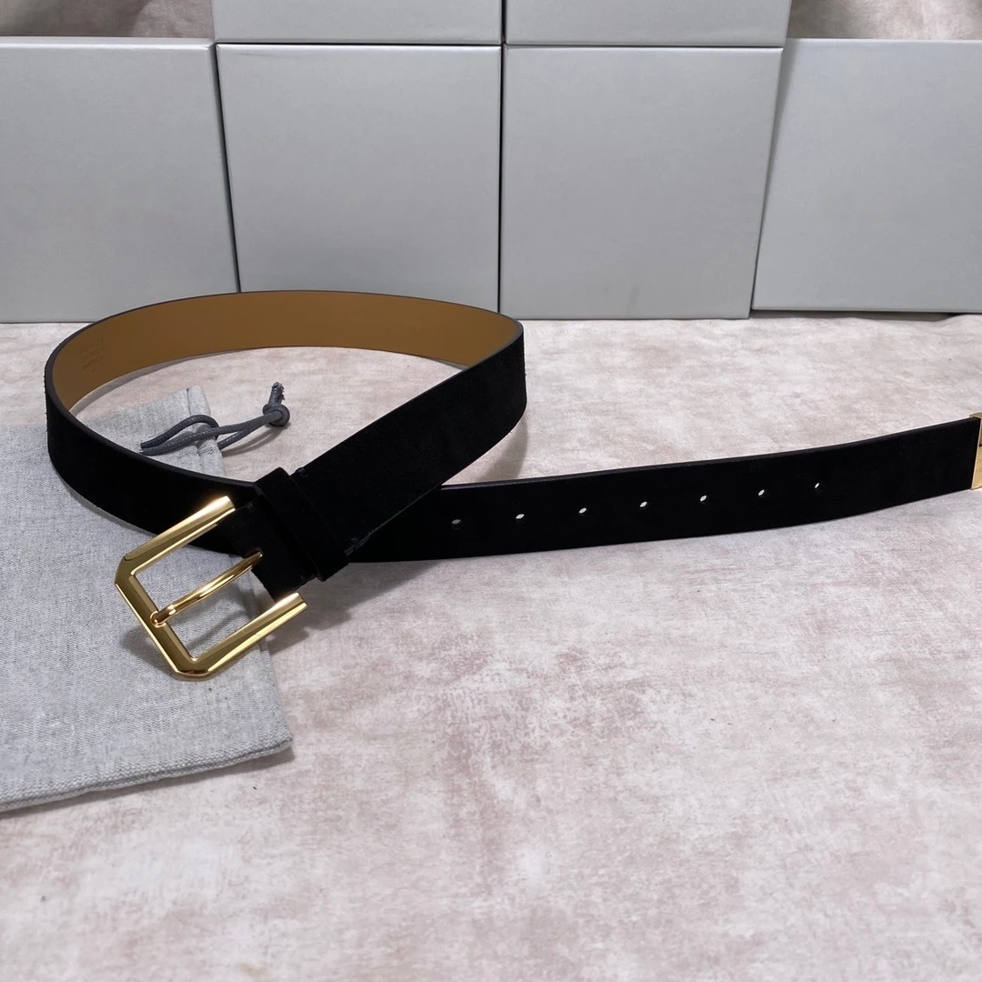 Luxury Brand Men's Belt Handmade Top-Grain Cowhide Belt Double-Sided Suede Smooth Leather Casual Formal Versatile Holiday Gifts