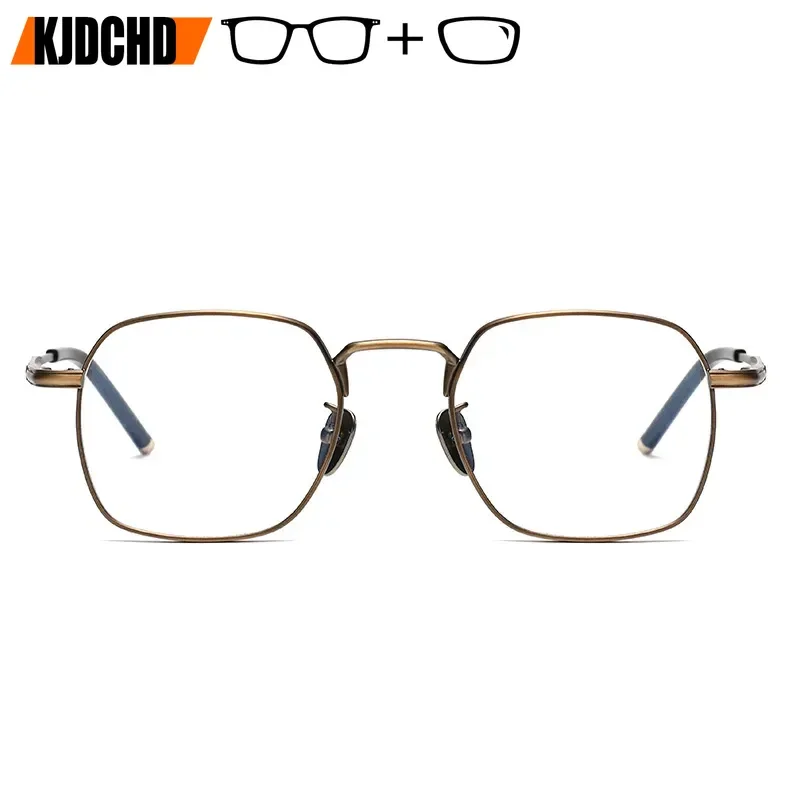 

Ретро синий свет, блокирующие близорукость, очки по рецепту для чтения, мужские и женские сверхлегкие титановые оптические очки, квадратные очки