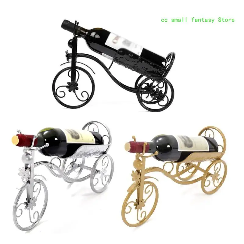 

R3MA Vintage Shaped Wine Holder Wrought Iron Tricycle Bike Wine Bottle Rack