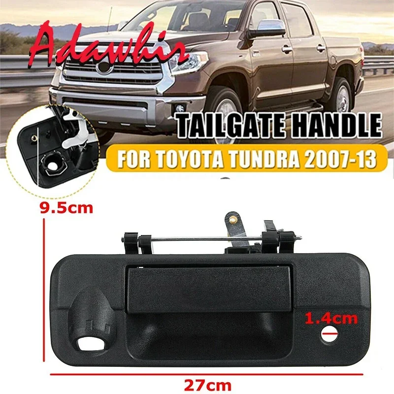 Free Shipping-Black Textured Tailgate Handle with Camera Hole 69090-0C040 690900C051 Fit for Toyota Tundra Pickup 2007-2013