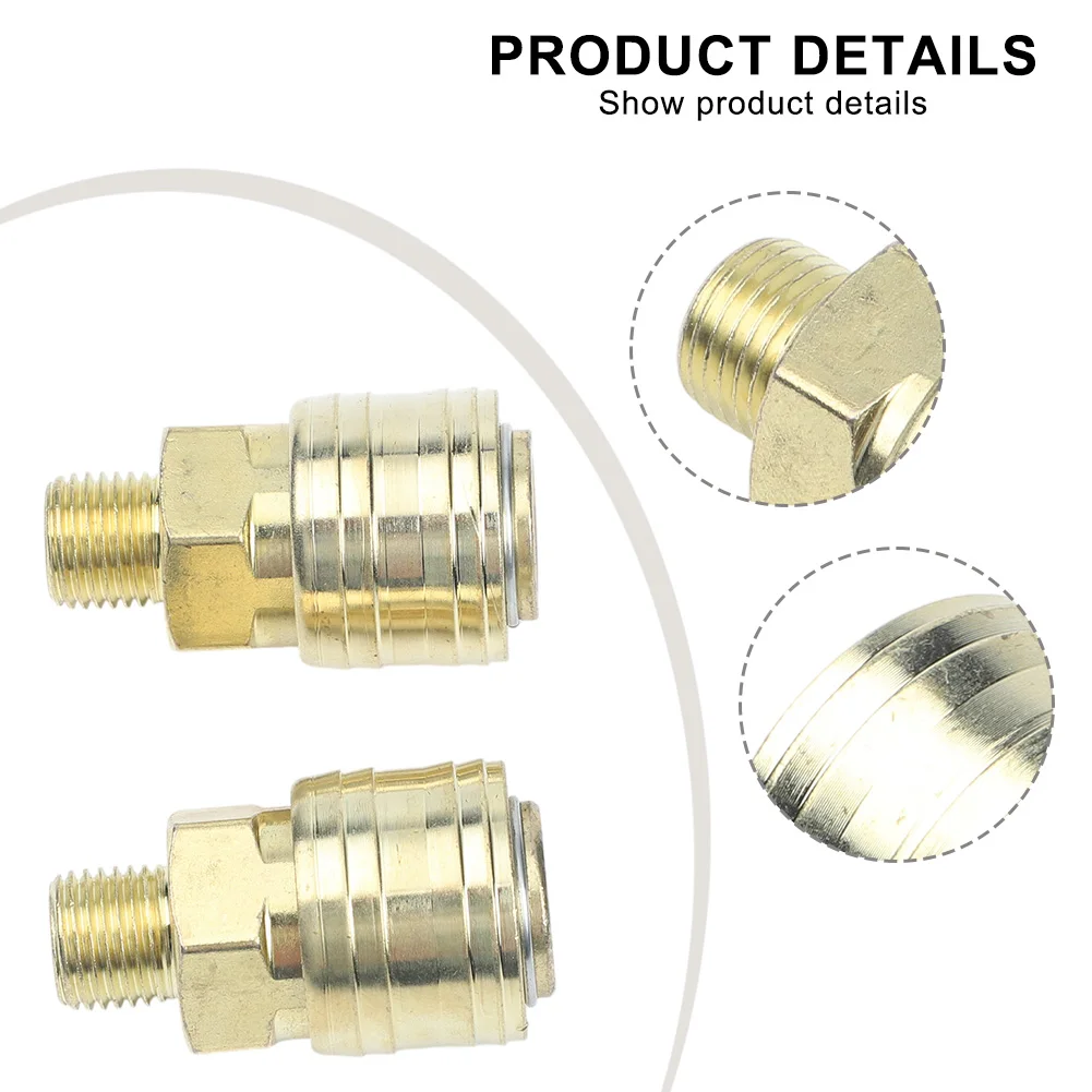 As Shown Air Quick Coupler Male Thread Compatible With Standard Tools Professional Applications Quick Release Mechanism