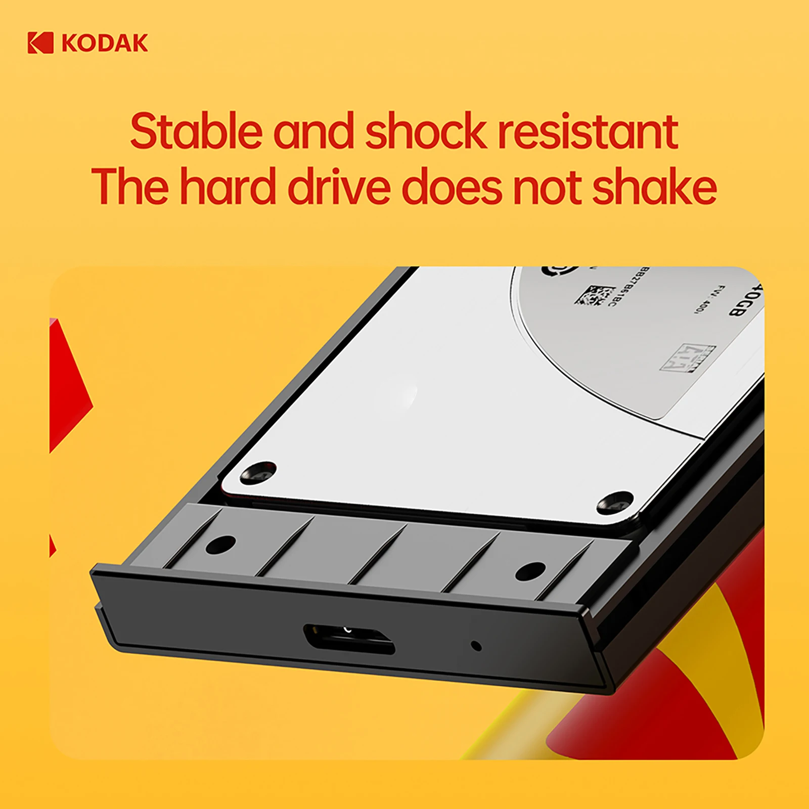 Kodak E100Pro 2.5inch Ssd/Hdd External Box-Usb 3.0 to Sata Iii Adapter/Supports Uasp/5Gbps Data Transmission, No Tool Installation Required, Abs Shell, Hard Drive Conversion, Dedicated for It People