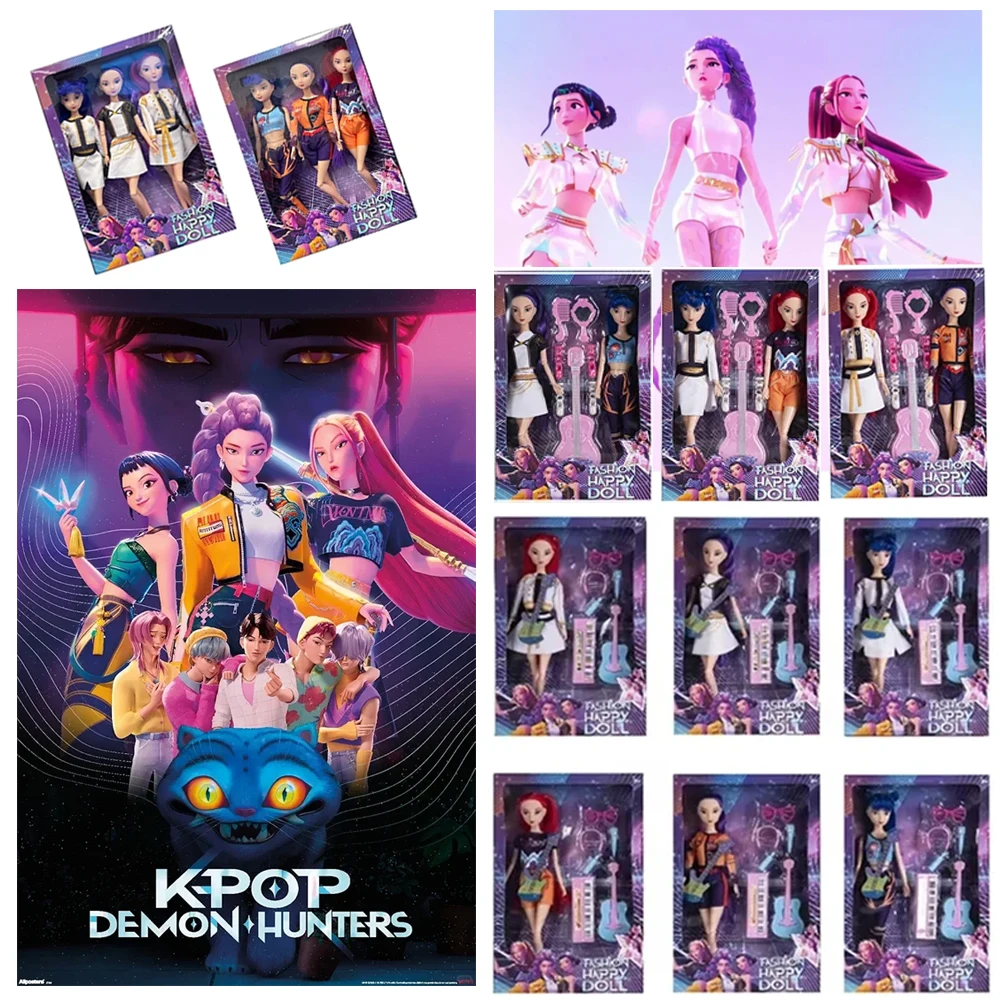 Figuras de vinilo de cazadores de demonios Kpop de 11 pulgadas, nuevas muñecas en miniatura de K-POP Demon Slayer, Lumimila Zoey, adornos de escritorio, regalos de decoración
