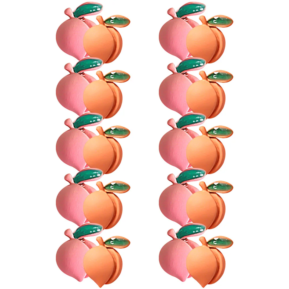 

20pcs Peach Nail Charms 3D Alloy Decorative Fruits DIY Manicure Acrylic Nail Jewelry Self Adhesive Sticker