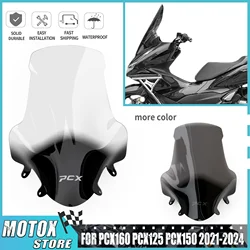 Motorcycle Windscreen for 2021 - 2024 Honda PCX150 PCX160 PCX125 Windshield PCX 125 150 160 Wind Deflector Spoiler Cover 22 2023