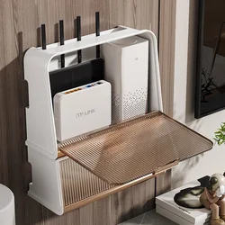 Wireless Router Organizer Cable Management Box Dustproof All-in-One Solution for Wi-Fi Modem Power Strip and Cord Storage