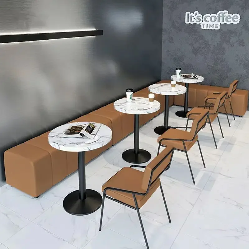 

#Commercial Used Restaurant Furniture Customized Bench Leather Booth Sofa seating dessert coffee shop Tables and Chairs set
