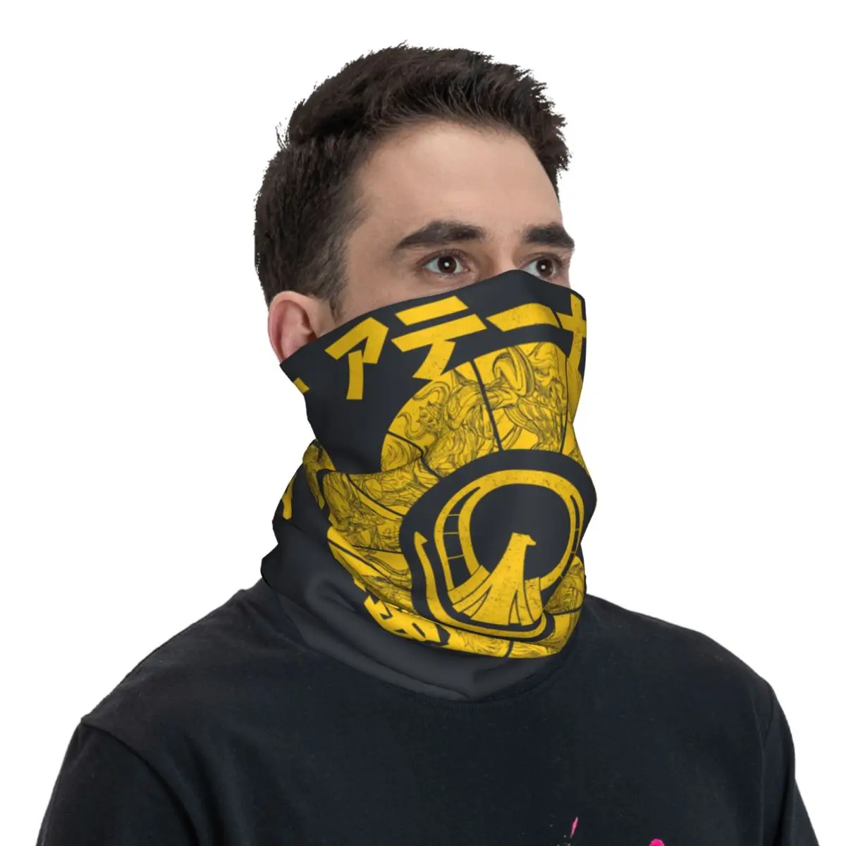 Custom Athena Gold Saints Saint Seiya Neck Gaiter Women Men Windproof Winter Knights Of The Zodiac Bandana Scarf for Hiking