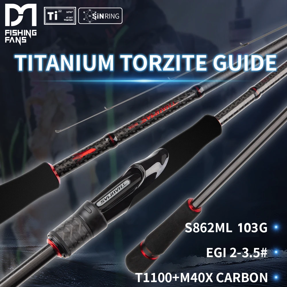 FISHINGFANS TITANIUM TORZITE TZ GUIDE S862ML EGI 2-3,5 #   T1100 CARBON BLANK EGI Bootsrute zum Meeresangeln