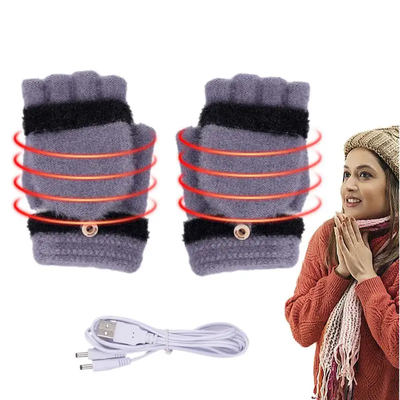 5V Usb Verwarmde Handschoenen Winter Warme Fietshandschoenen Elektrische Thermische Handwarmer Voor Kamperen Hardlopen Klimmen Fietsen