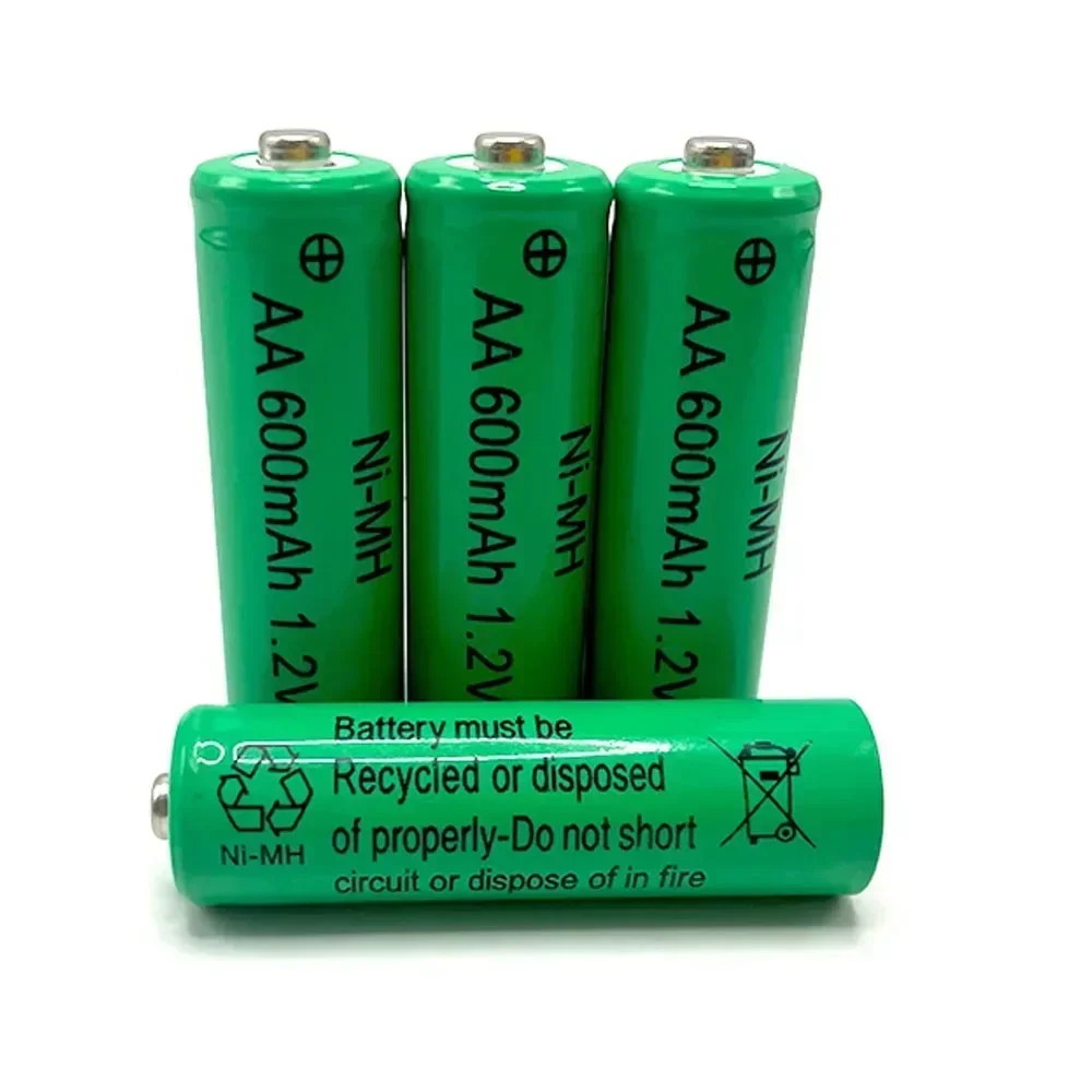 New AA 1.2V Rechargeable Ni-MH Battery Real Capacity 600mAh Suitable for Flashlight Remote Control MP3/MP4 Player Backup Battery