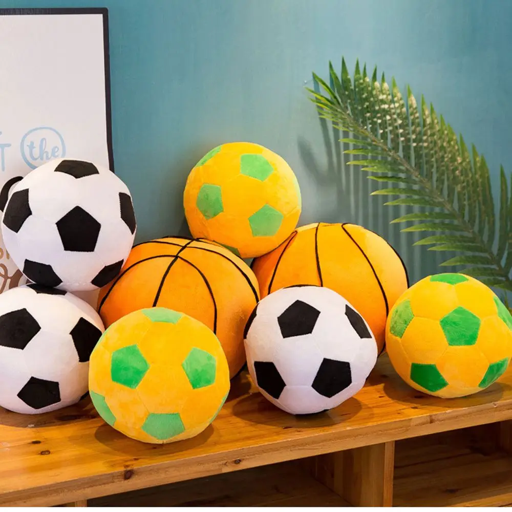 Presente nap travesseiro decoração do quarto crianças brinquedo de futebol brinquedos de pelúcia simulação bola travesseiro de pelúcia basquete brinquedos de pelúcia sofá almofada