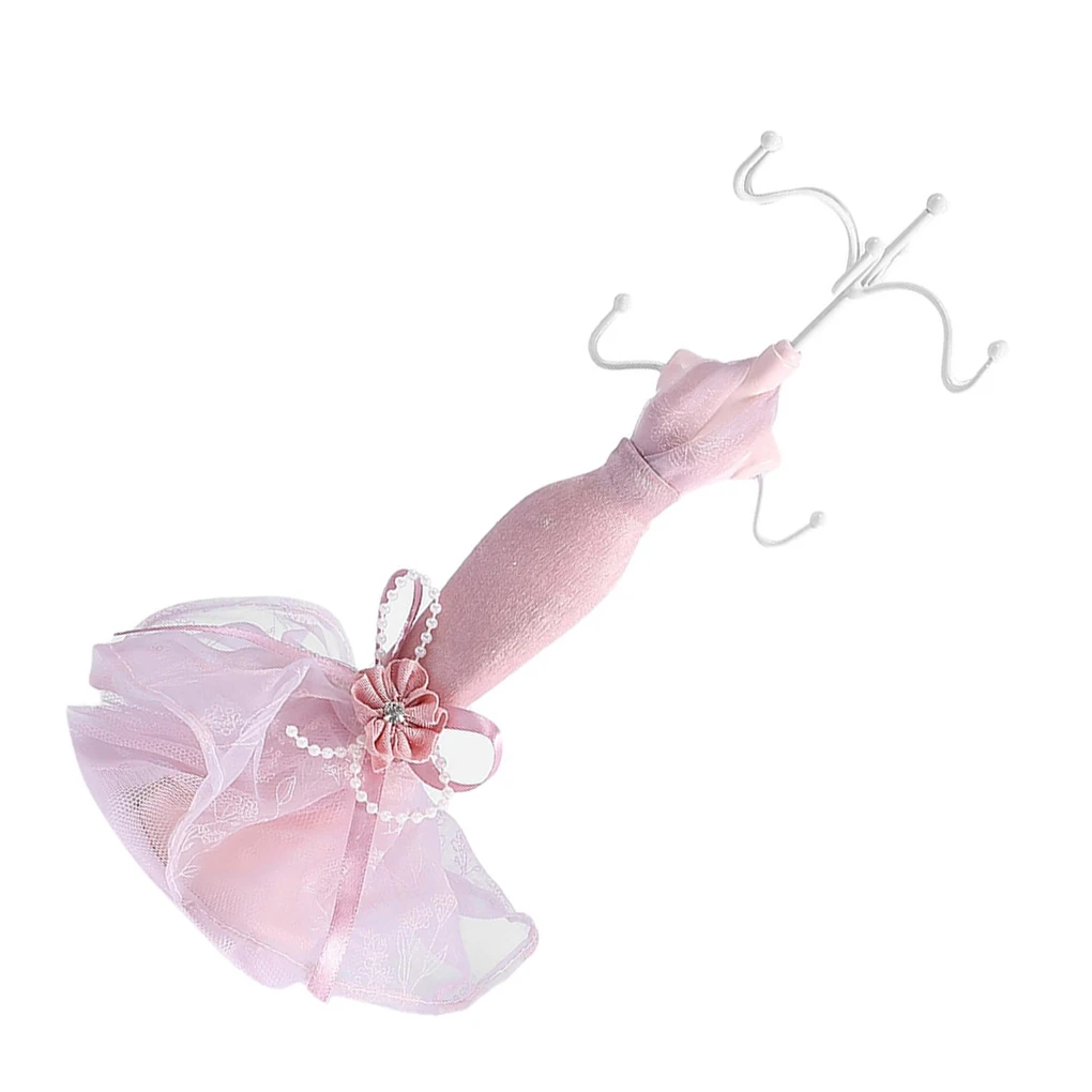 

Элегантное вечернее платье, женский манекен, крючок, органайзер для ювелирных изделий, витрина, розовый 2,