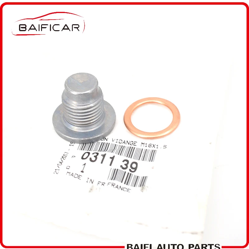 Baificar Brand Genuine Engine Oil Drain Plug Nut Gasket 031139  For Peugeot 207 308 3008 4008 Citroen C3 C4 PICASSO 1.4 1.6 16V