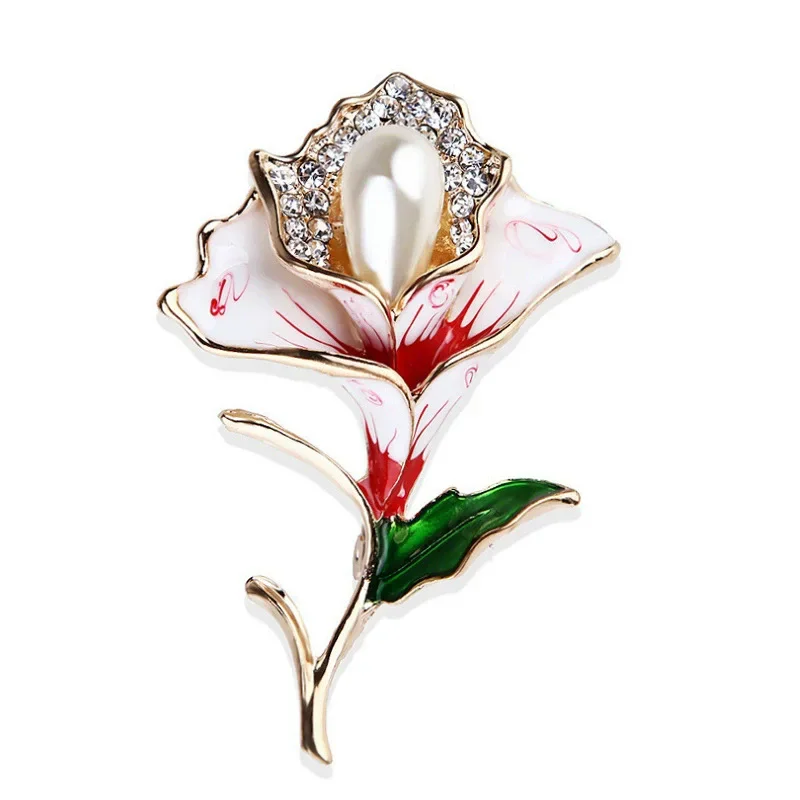 Exquisite Morning Glory Flower Brooches for Women Unisex Glass Insect Pins Banquet Party Backpack Gifts Jewelry Accessories 2026