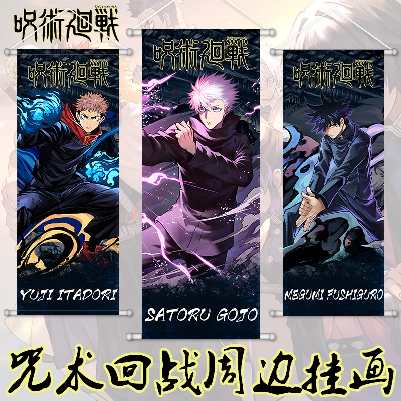 

Jujutsu Kaisen Satoru Gojo Nanami Kento Ryomen Sukuna Inumaki Toge Cosplay Poster Hang A Picture Scroll Playbill Fans Xmas Gift