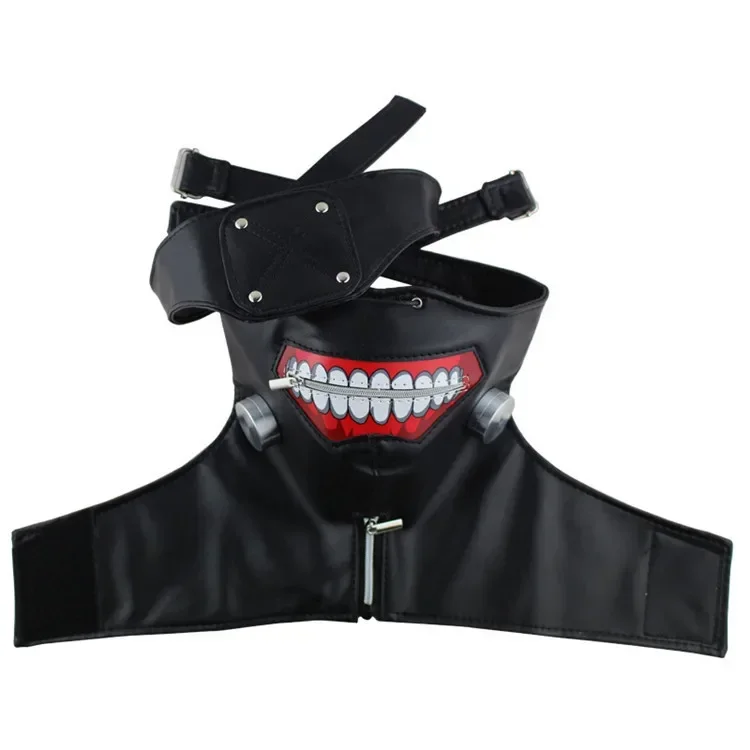Roll Up Halloween Kostuum Partij Fancy Props Anime Tokyo Ghoul Kinki Ken Pruik Rubber Masker Kostuums Rekwisieten Verstelbare Rits