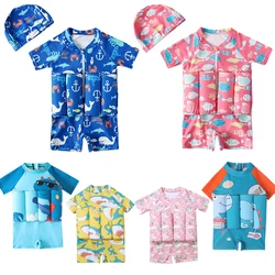 Summer One Piece Swimwear Cute Cartoon Baby Girls Floating Rash Guards Swim Vest 1-6 Yrs Kids Boys Floatation Swimsuit Buoyancy