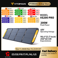 VTOMAN VS200 PRO 200W Solar Panel Kit Complete 48V Power Portable Outdoor Rechargeable Solar Cell Solar Generator for Home