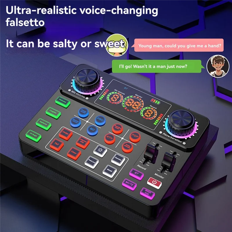 B68C V8spro Sound Card New Live Broadcast Equipment Recording Computer Podcast Music Device For DJ Disco Recoding