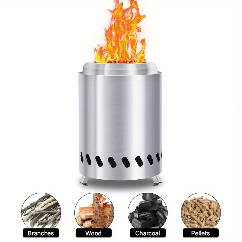 

Wood Burner Stove Portable Firewood Stove Stainless Steel Outdoor Camping Smokeless stove Mini fire stove campfire stove