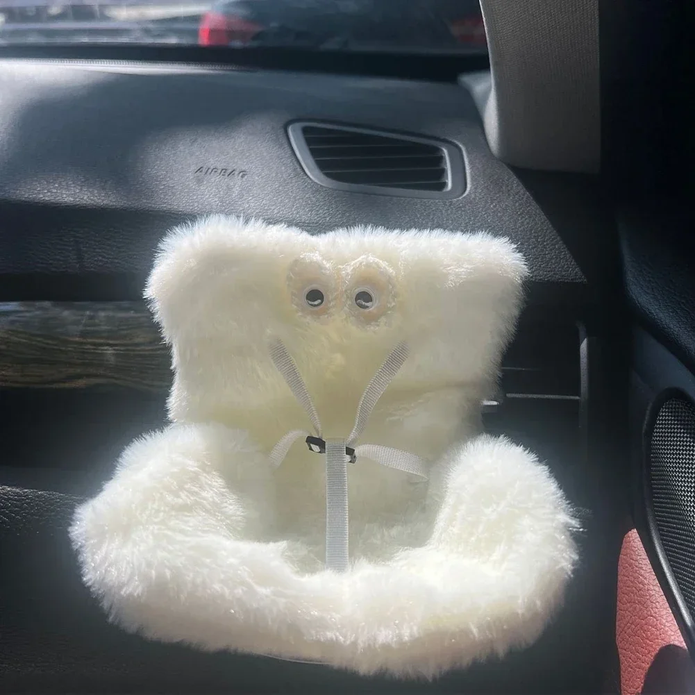 Für 17 cm Labubu Plüsch Autositz Sicherheitssitz mit Lüftungsschlitz Ornament Puppenzubehör für Labubu Have A Seat Cartoon Stuhlmodell