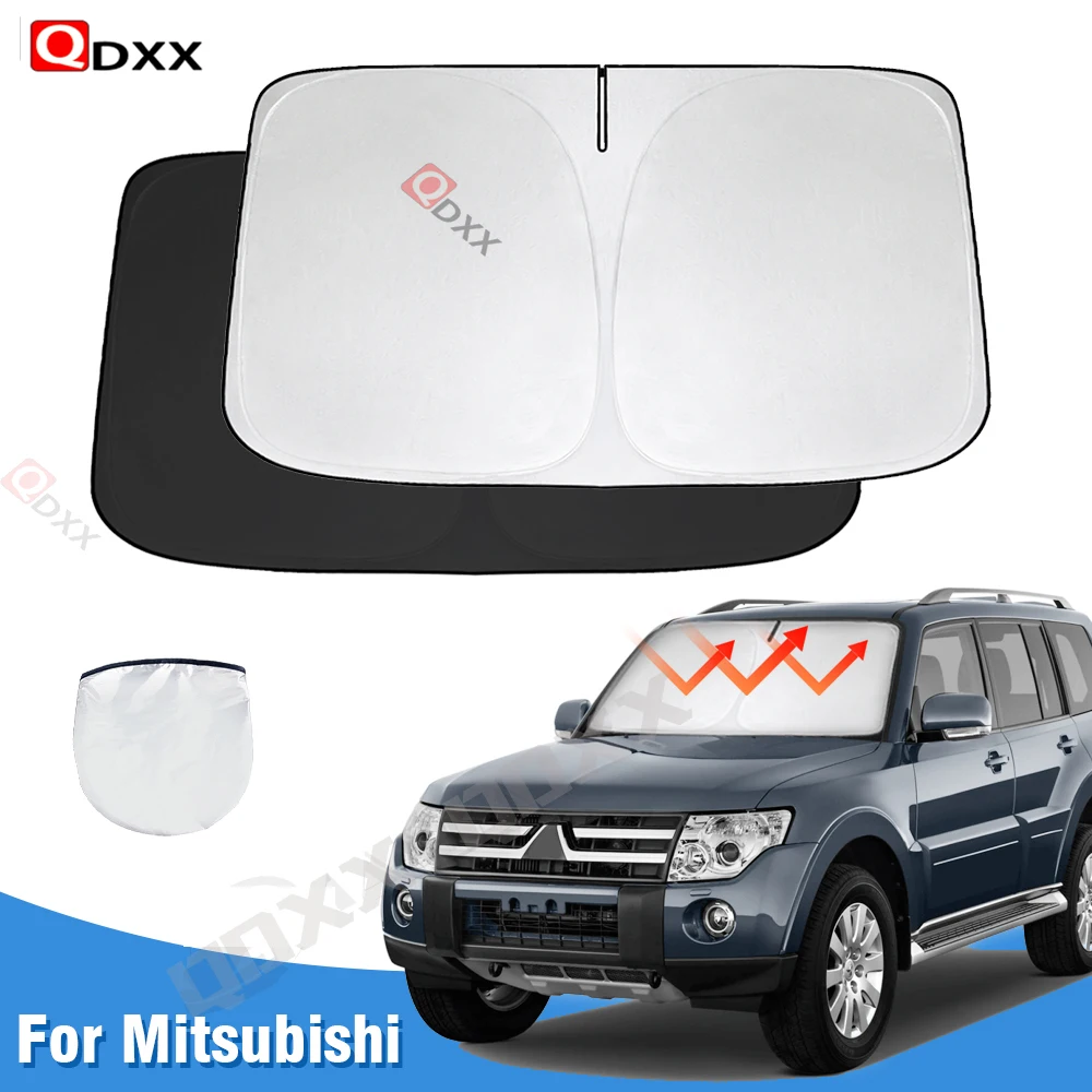

Солнцезащитный козырек на лобовое стекло для Mitsubishi Pajero 2010-2021, аксессуары, солнцезащитный козырек, складной солнцезащитный козырек на окно, защитные блоки, УФ-лучи