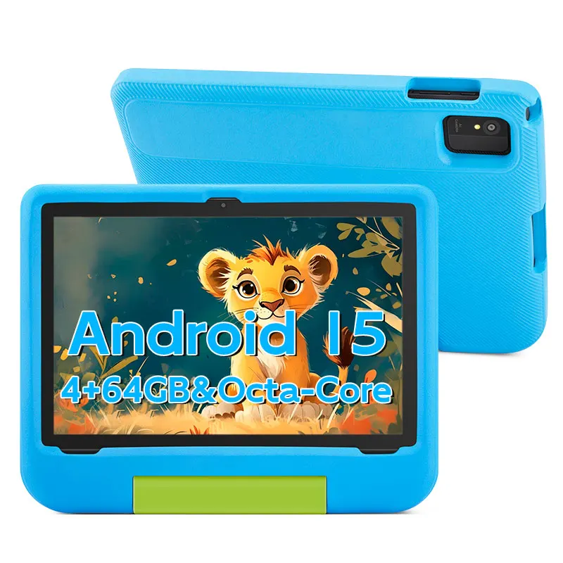 ANRY 10.1 Inch Tablets Android 15 Tablet 8GB(4+4 Expand) RAM 64GB ROM 5000MAH Dual Camera 5G WIFI6 Children's Gift Kids Software