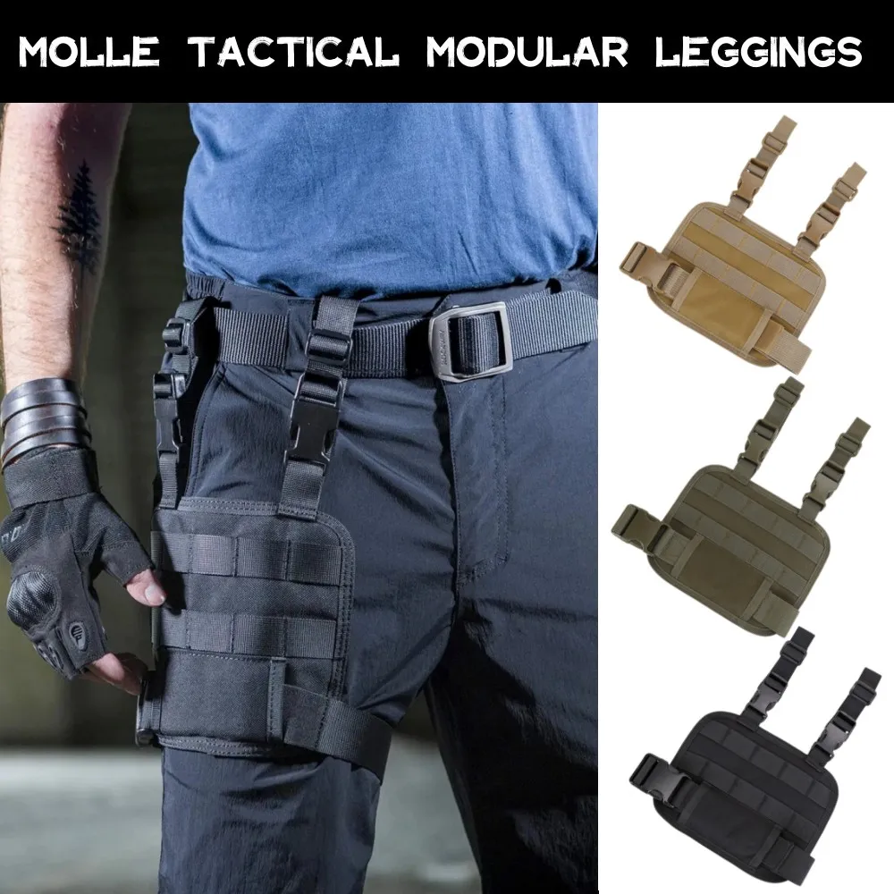 Tactical Pouch Leg Tactical Drop Leg Gun Holster Platform Thigh Rig Panel Magazine Pouch Holster Hunting Pistol Gun Accessories