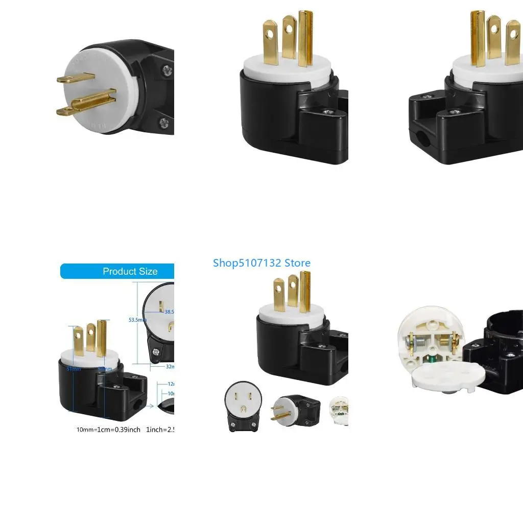 87HD 3 Prong Nema 5 15P Power Plug Support 15A 125V Power for Industrial and Residential Use