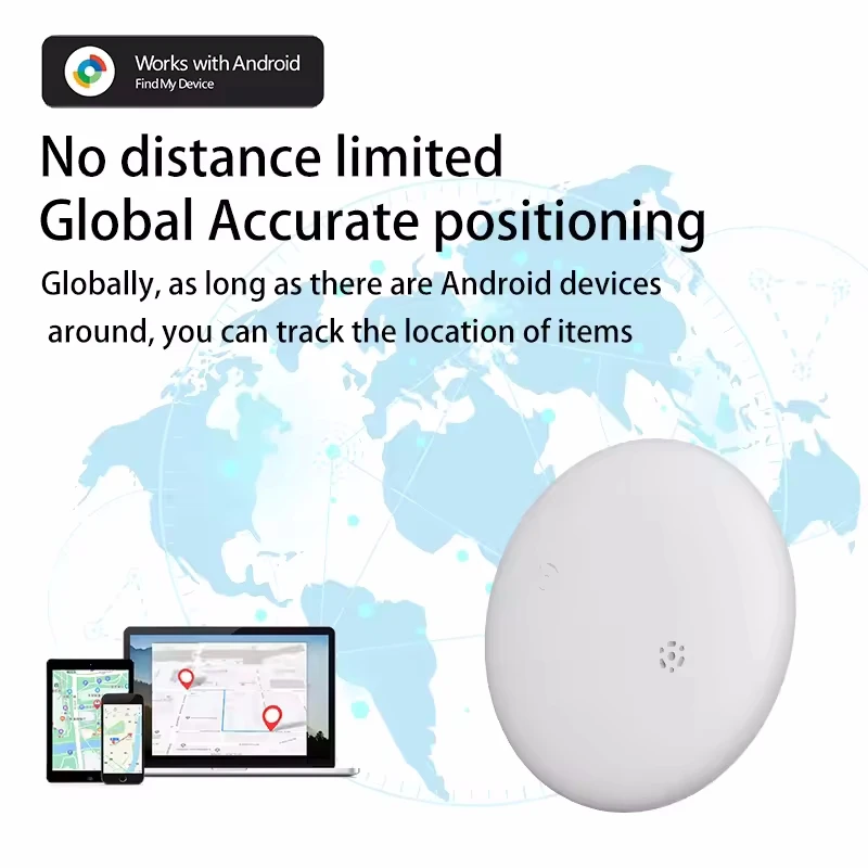 جهاز تتبع Tideboom الذكي المقاوم للماء لتحديد المواقع العالمي يعمل مع Android Google Find My Device Anti Loss airtag للأطفال المسنين