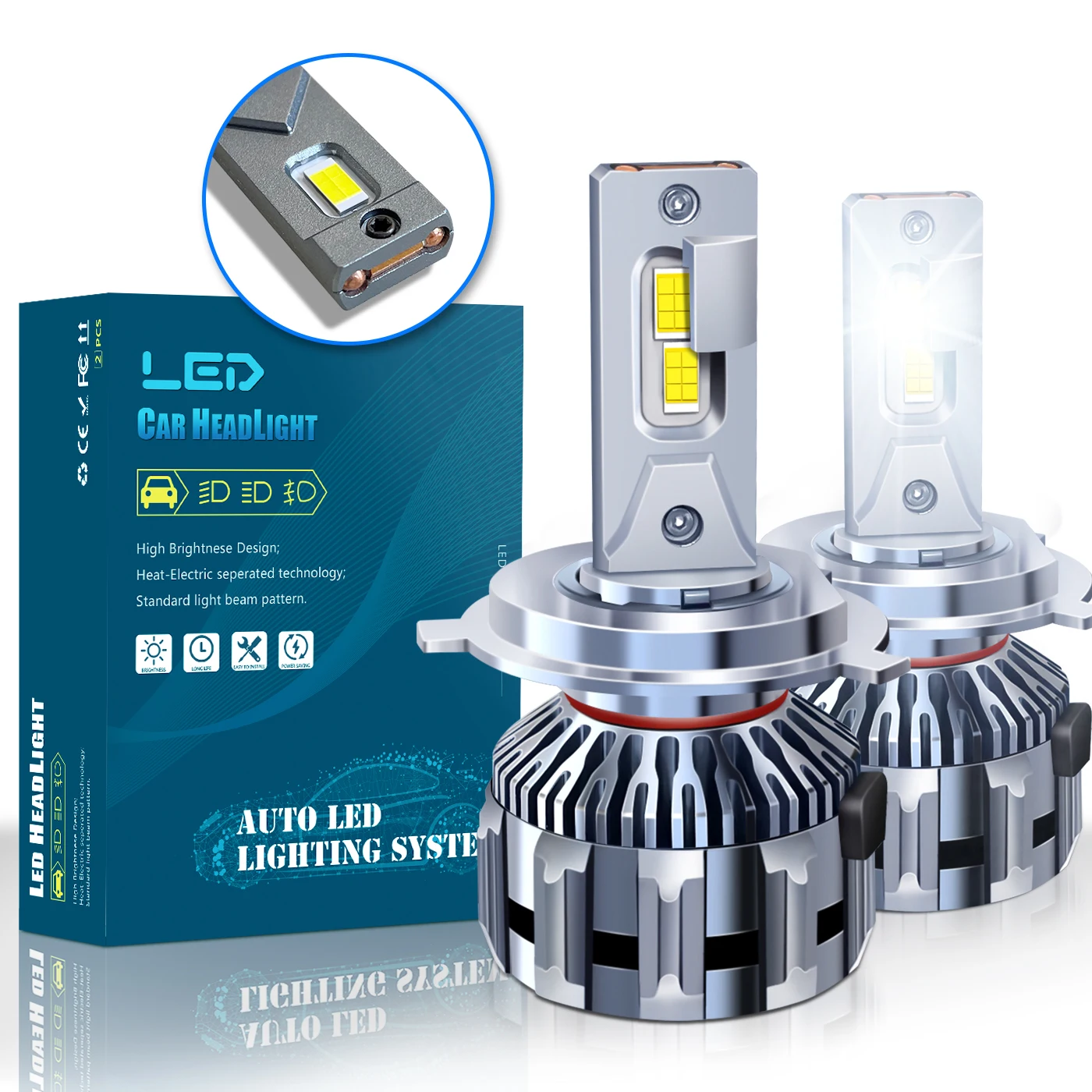 Upgrade Your Car Headlights with 12V 24V 140W 6500K LED Bulbs - Better Visibility and Strong Decoding Capabilities