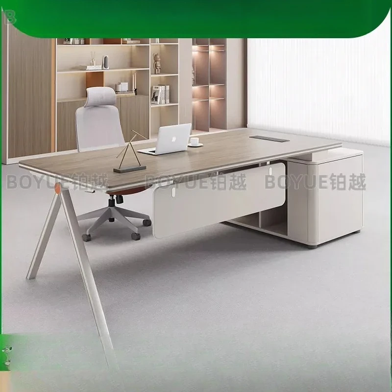 for Office Furniture Boss Desk Simple Modern President Desk Large Class Manager Desk and Chair Combination