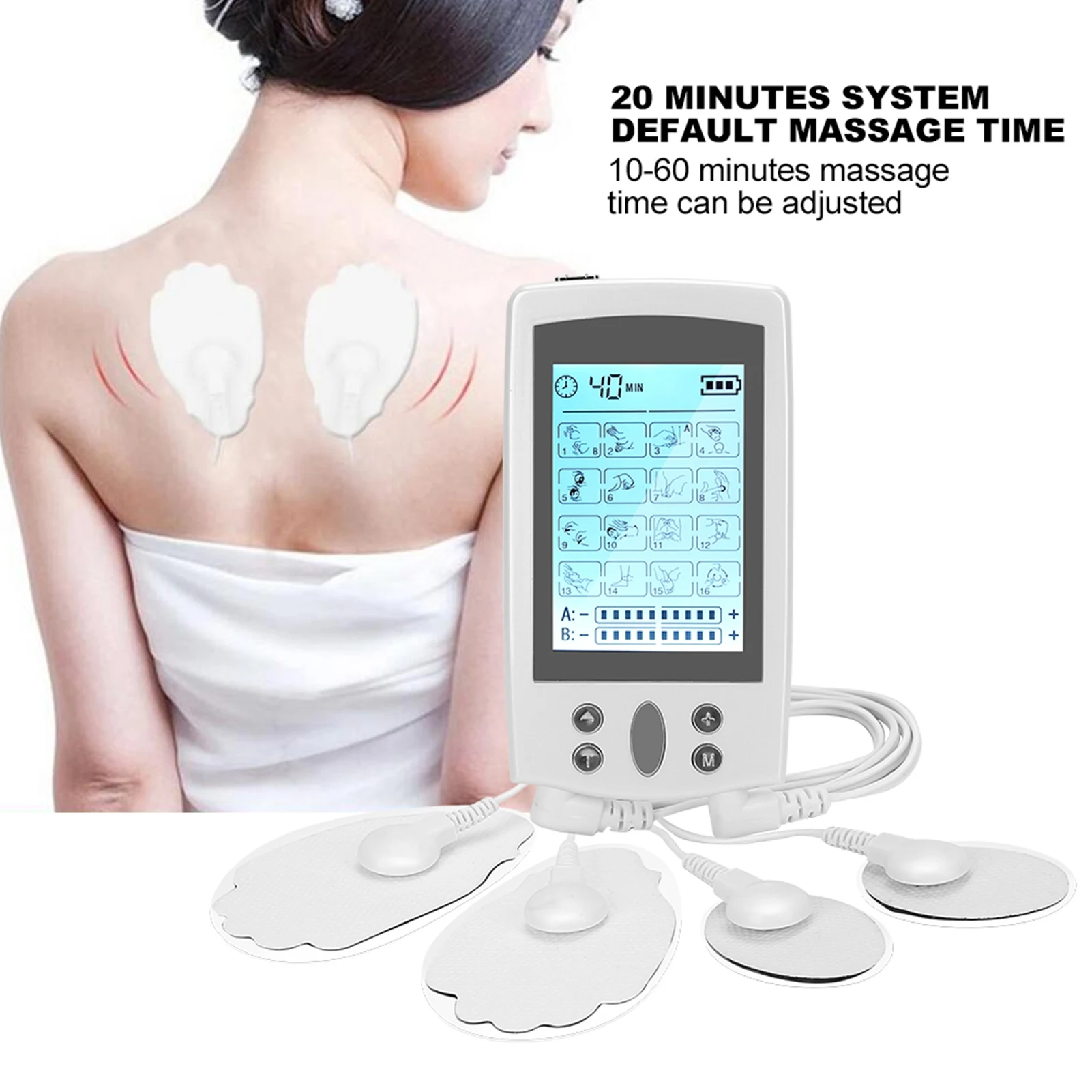 

Pulse Massager Multi‑Functional TENS Physiotherapy Machine Muscle Stimulator Pain Relief Pulse Massager TENS Therapy Massager