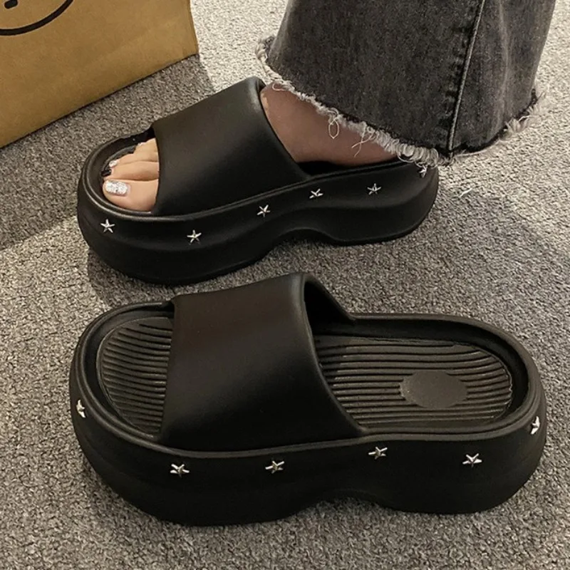 الصيف شبشب نسائي منصة صنادل شاطئ داخلي سحابة عدم الانزلاق الشريحة منزل الوجه يتخبط عالية الكعب الإناث السيدات لينة في الهواء الطلق