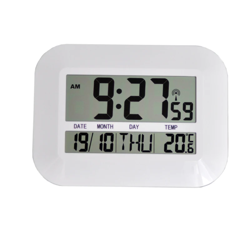 Chinese movement radio clock, digital wall clock, living room ornament, LCD automatic timing