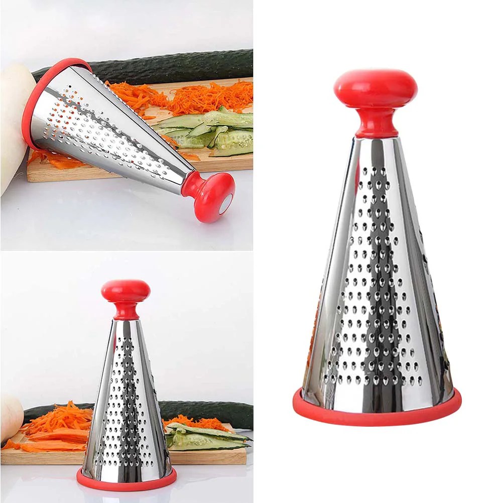 Easy-to-use Grater Veggie Cutting Gadget Handheld Vegetable Chopping Tool Three-sided Slicer Premium Material Round Shape