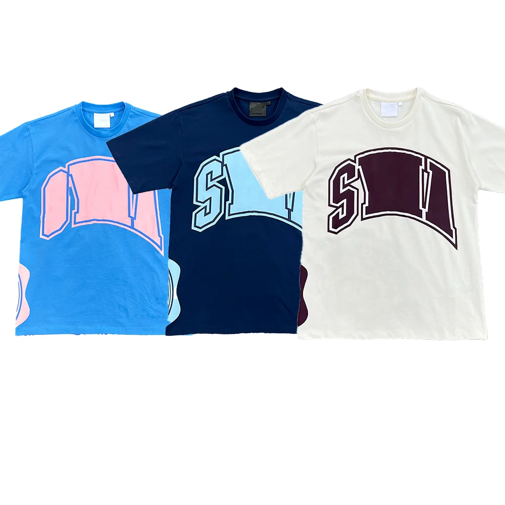 

CRESTT-SHIRT Cotton Short Sleeve T-Shirt Blue Streetwear Jogger Tops for Men and Women Hoodie Tracksuit Streetwear Shirts