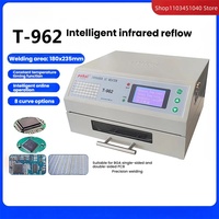 Puhui T-962 800W 110V/220V Desktop Reflow Oven Infrared IC Heater Soldering Machine 180x235mm for BGA SMD SMT Rework
