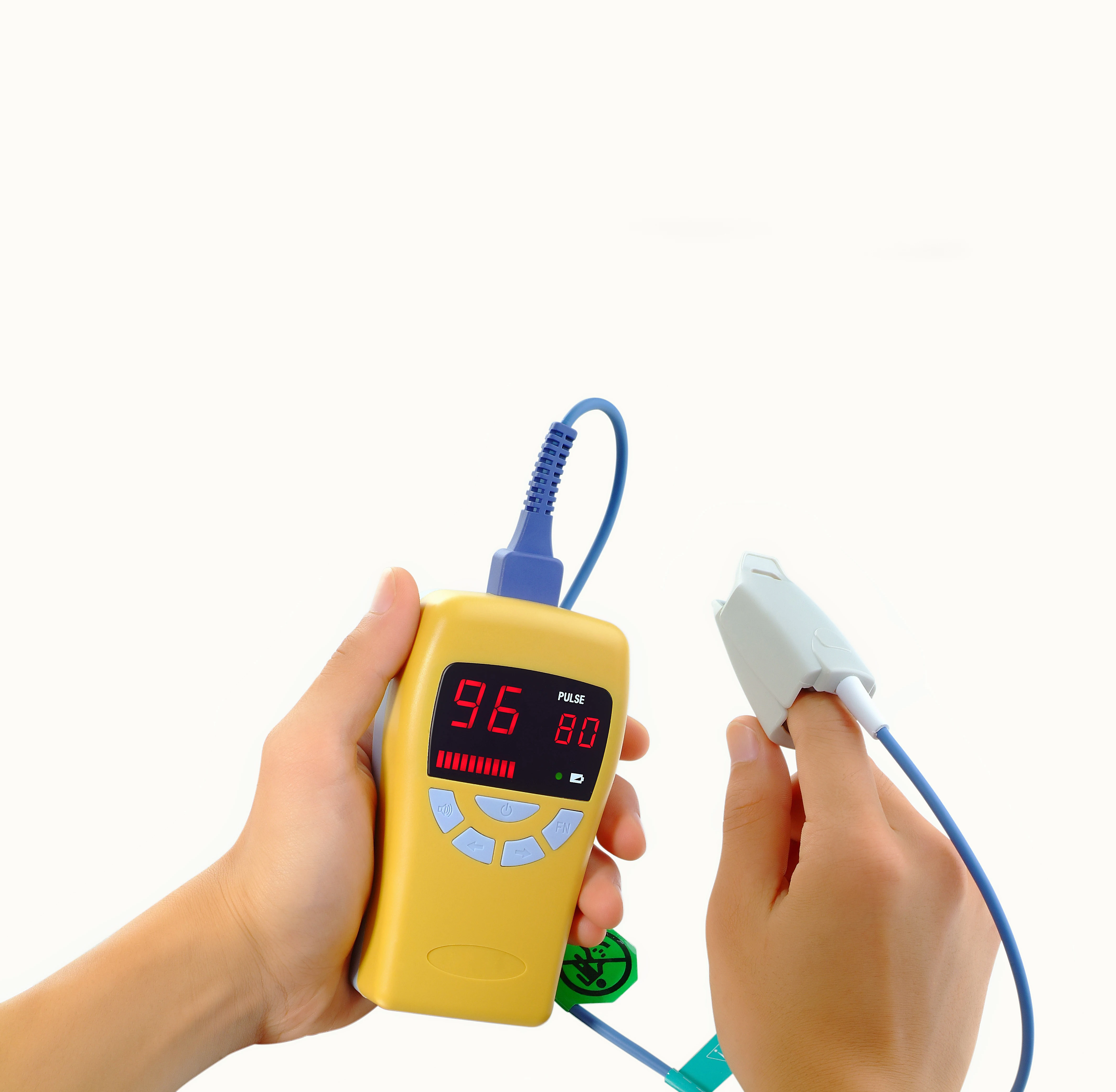 Handheld pulsoximeter, compact, klein, licht, gemakkelijk voor dragen en hanteren, apparatuur voor patiënten