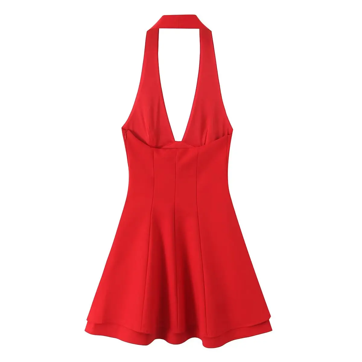 Ele dupla camada duas cores pendurado neline dr outono novo sle feminino faion design cintura alta saia de fibra de poliéster