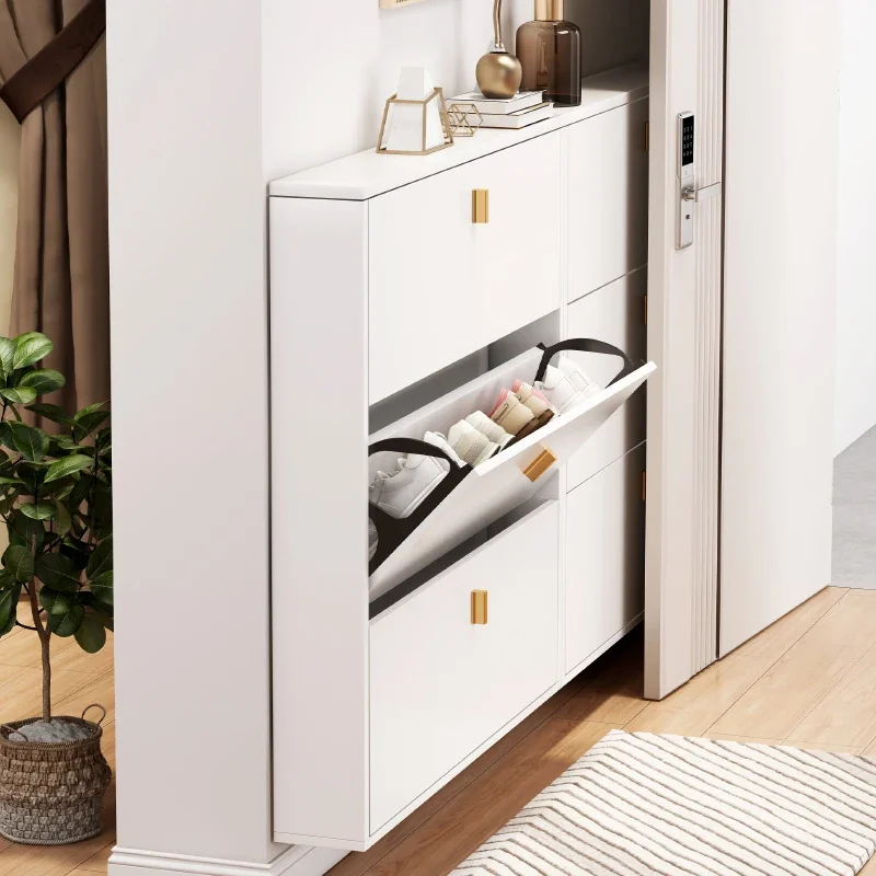 

Ultra Thin Shoe Rack Hallway Simple Multilayer Small Storag Shoe Cabinets Entryway Dust Proof Design Mueble Zapatero Furniture