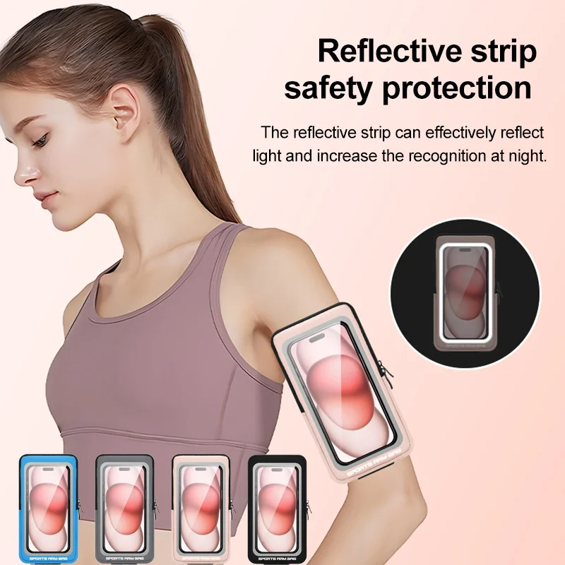 

Touchable Phone Sport Bags Holder Wristband Rainproof Adjustable Band Running Arm Bag Waterproof Phone Outdoor Wrist Bags