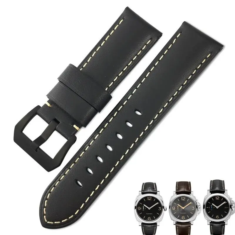 fkmbd-real-leather-calfskin-24mm-watchband-suitable-for-panerai-luminor-watch-strap-soft-bracelets-black-buckle-free-tools
