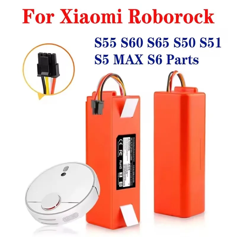 14.4V 6500mAh li-ion Battery Vacuum Cleaner accessories for xiaomi mi SDJQR01RR SDJQR02RR SDJQR03RRE35 Xiaowa C10 E20 E35 Robot